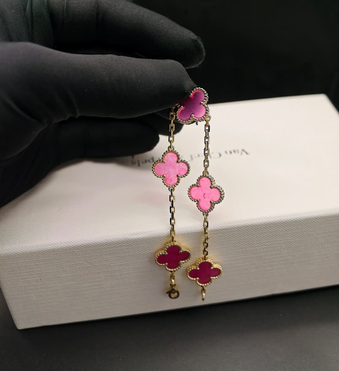 Van Cleef & Arpels Magic Alhambra Pink Enamel Bracelet